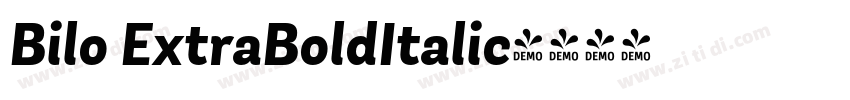 Bilo ExtraBoldItalic字体转换